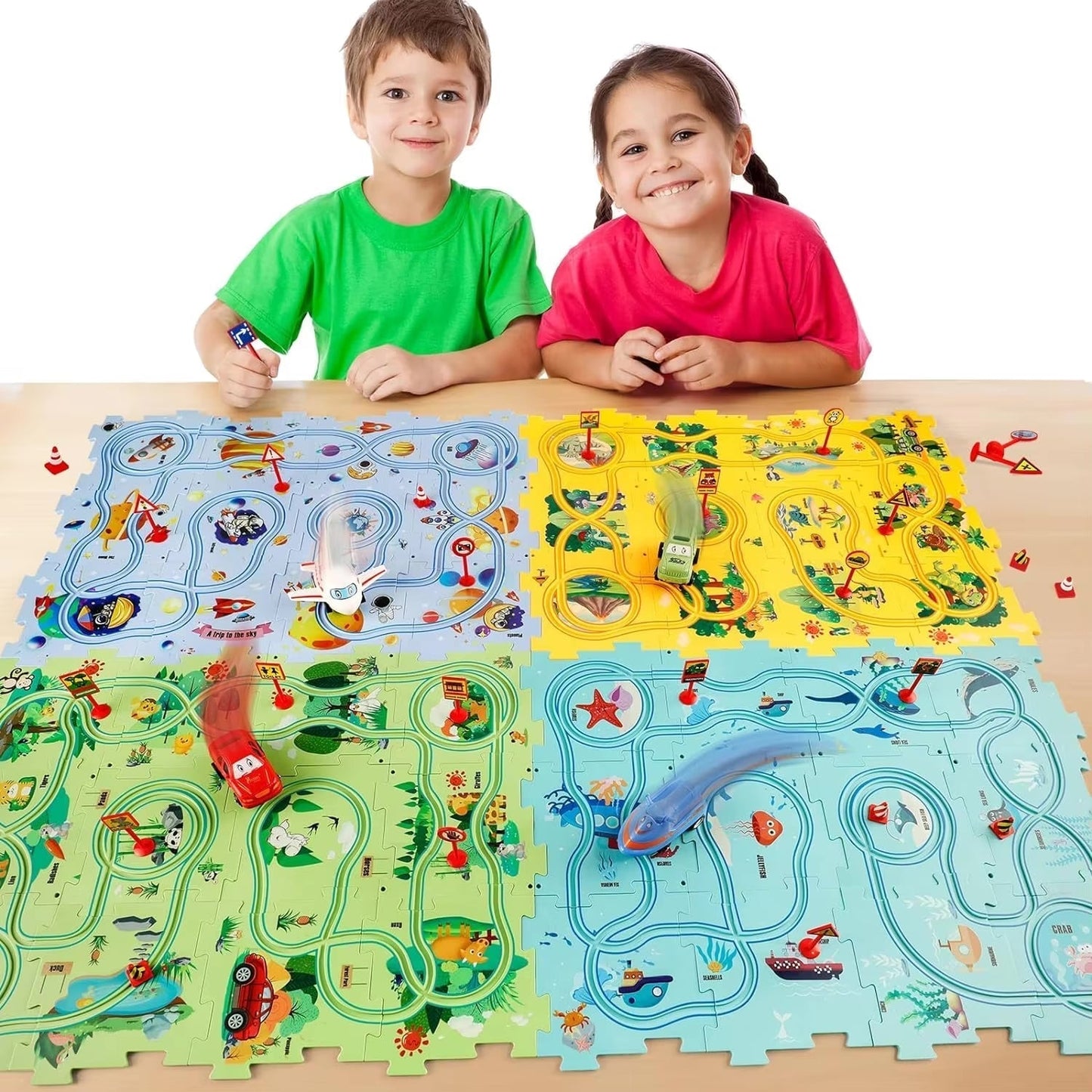 Pista de Autos Didáctico - PuzzleRacer™