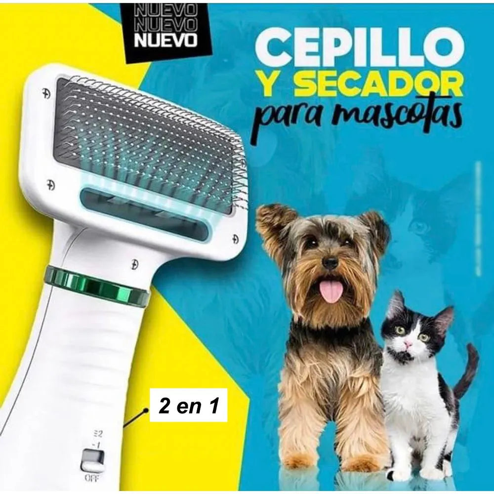 Secador en Cepillo 2 en 1 para mascota